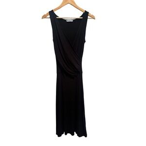 Cabi After Five Black Sleeveless Ruched Dress Size Small Minimalist Cocktail